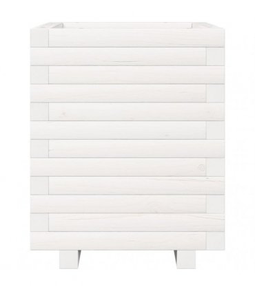 vidaXL Garden Planter White 40x40x49,5 cm Solid Wood Pine