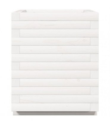 vidaXL Garden Planter White 40x40x49,5 cm Solid Wood Pine