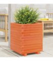 vidaXL Garden Planter Wax Brown 40x40x49,5 cm Solid Wood Pine
