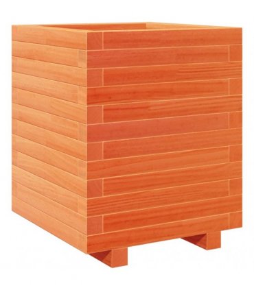 vidaXL Garden Planter Wax Brown 40x40x49,5 cm Solid Wood Pine