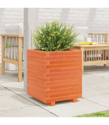 vidaXL Garden Planter Wax Brown 40x40x49,5 cm Solid Wood Pine