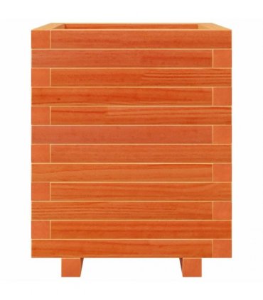 vidaXL Garden Planter Wax Brown 40x40x49,5 cm Solid Wood Pine