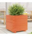 vidaXL Garden Planter Wax Brown 50x50x49,5 cm Solid Wood Pine