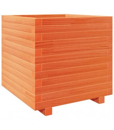 vidaXL Garden Planter Wax Brown 50x50x49,5 cm Solid Wood Pine