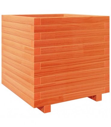 vidaXL Garden Planter Wax Brown 50x50x49,5 cm Solid Wood Pine