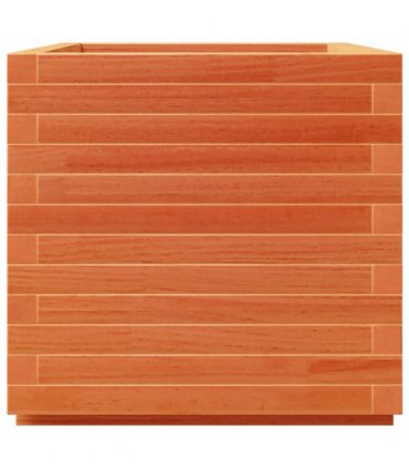vidaXL Garden Planter Wax Brown 50x50x49,5 cm Solid Wood Pine