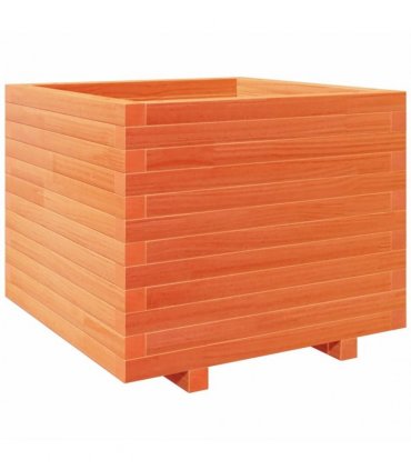 vidaXL Garden Planter Wax Brown 60x60x49,5 cm Solid Wood Pine