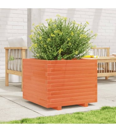 vidaXL Garden Planter Wax Brown 60x60x49,5 cm Solid Wood Pine