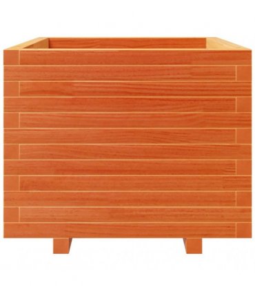 vidaXL Garden Planter Wax Brown 60x60x49,5 cm Solid Wood Pine