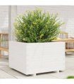 vidaXL Garden Planter White 70x70x49,5 cm Solid Wood Pine