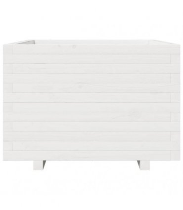 vidaXL Garden Planter White 70x70x49,5 cm Solid Wood Pine