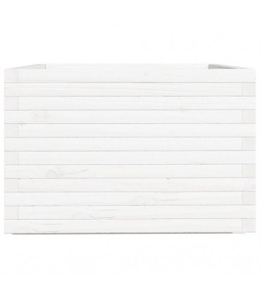 vidaXL Garden Planter White 70x70x49,5 cm Solid Wood Pine