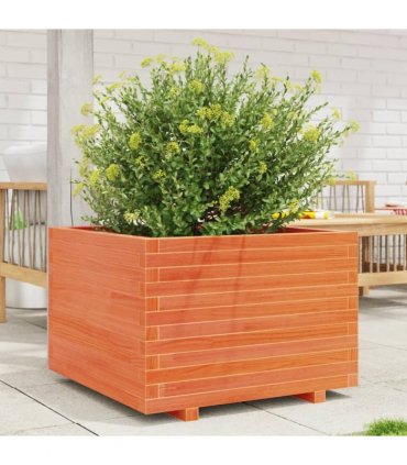 vidaXL Garden Planter Wax Brown 70x70x49,5 cm Solid Wood Pine