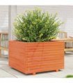 vidaXL Garden Planter Wax Brown 70x70x49,5 cm Solid Wood Pine