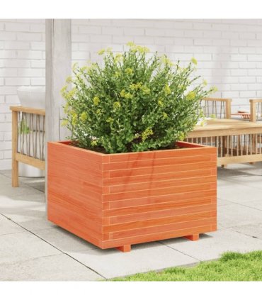 vidaXL Garden Planter Wax Brown 70x70x49,5 cm Solid Wood Pine