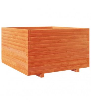 vidaXL Garden Planter Wax Brown 70x70x49,5 cm Solid Wood Pine