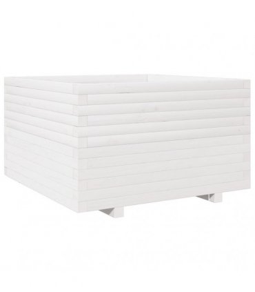 vidaXL Garden Planter White 80x80x49,5 cm Solid Wood Pine