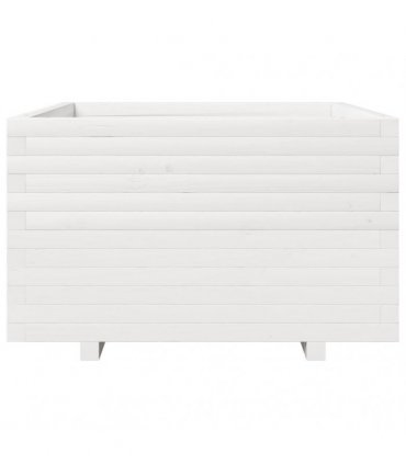 vidaXL Garden Planter White 80x80x49,5 cm Solid Wood Pine