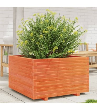 vidaXL Garden Planter Wax Brown 80x80x49,5 cm Solid Wood Pine