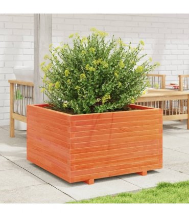 vidaXL Garden Planter Wax Brown 80x80x49,5 cm Solid Wood Pine