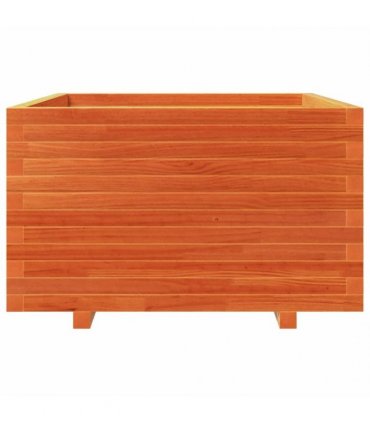 vidaXL Garden Planter Wax Brown 80x80x49,5 cm Solid Wood Pine