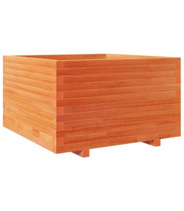 vidaXL Garden Planter Wax Brown 80x80x49,5 cm Solid Wood Pine