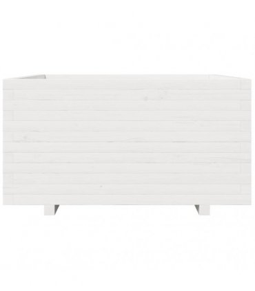 vidaXL Garden Planter White 90x90x49,5 cm Solid Wood Pine