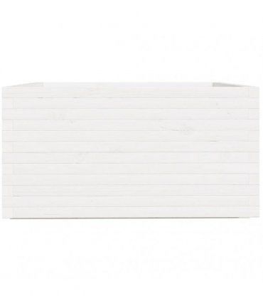 vidaXL Garden Planter White 90x90x49,5 cm Solid Wood Pine