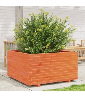 vidaXL Garden Planter Wax Brown 90x90x49,5 cm Solid Wood Pine