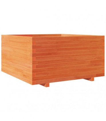 vidaXL Garden Planter Wax Brown 90x90x49,5 cm Solid Wood Pine
