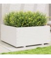 vidaXL Garden Planter White 100x100x49,5 cm Solid Wood Pine