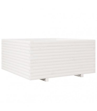 vidaXL Garden Planter White 100x100x49,5 cm Solid Wood Pine