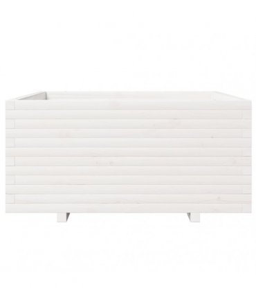 vidaXL Garden Planter White 100x100x49,5 cm Solid Wood Pine