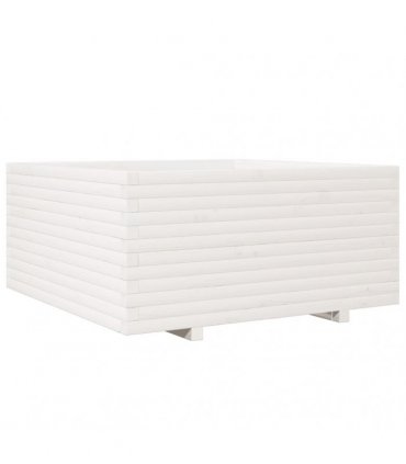 vidaXL Garden Planter White 100x100x49,5 cm Solid Wood Pine