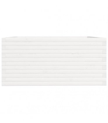 vidaXL Garden Planter White 100x100x49,5 cm Solid Wood Pine