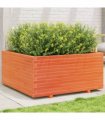 vidaXL Garden Planter Wax Brown 100x100x49,5 cm Solid Wood Pine