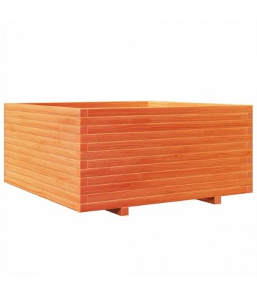 vidaXL Garden Planter Wax Brown 100x100x49,5 cm Solid Wood Pine