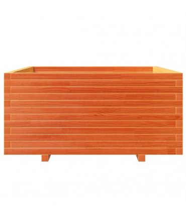 vidaXL Garden Planter Wax Brown 100x100x49,5 cm Solid Wood Pine