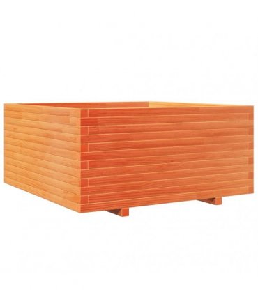vidaXL Garden Planter Wax Brown 100x100x49,5 cm Solid Wood Pine
