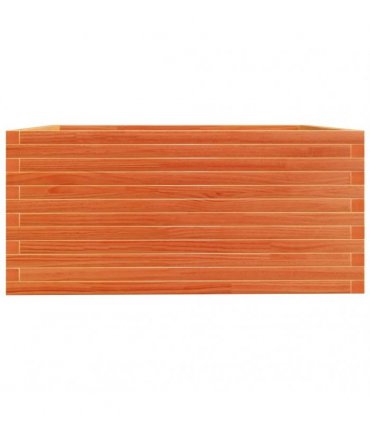 vidaXL Garden Planter Wax Brown 100x100x49,5 cm Solid Wood Pine