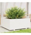 vidaXL Garden Planter White 110x110x49,5 cm Solid Wood Pine