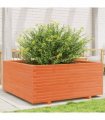 vidaXL Garden Planter Wax Brown 110x110x49,5 cm Solid Wood Pine