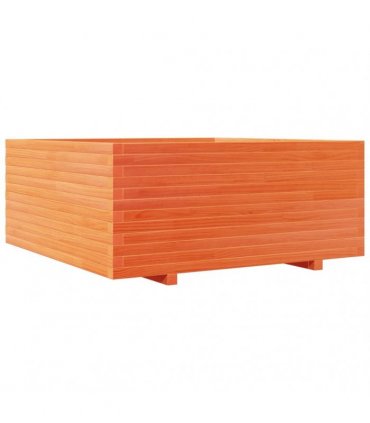 vidaXL Garden Planter Wax Brown 110x110x49,5 cm Solid Wood Pine