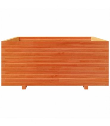 vidaXL Garden Planter Wax Brown 110x110x49,5 cm Solid Wood Pine