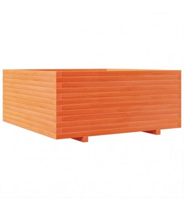 vidaXL Garden Planter Wax Brown 110x110x49,5 cm Solid Wood Pine