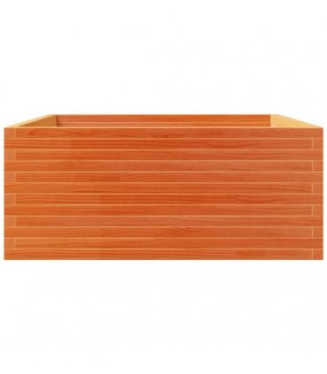 vidaXL Garden Planter Wax Brown 110x110x49,5 cm Solid Wood Pine