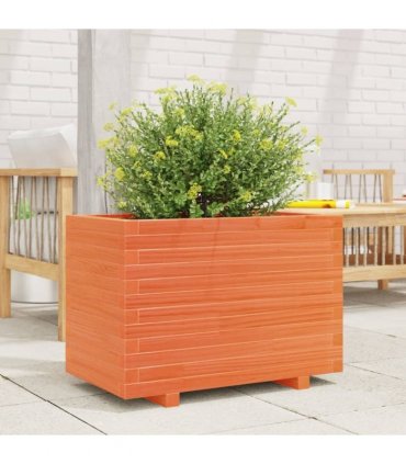 vidaXL Garden Planter Wax Brown 70x40x49,5 cm Solid Wood Pine