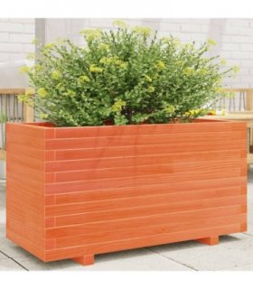 vidaXL Garden Planter Wax Brown 90x40x49,5 cm Solid Wood Pine