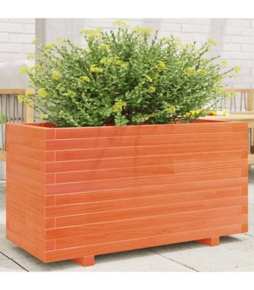 vidaXL Garden Planter Wax Brown 90x40x49,5 cm Solid Wood Pine