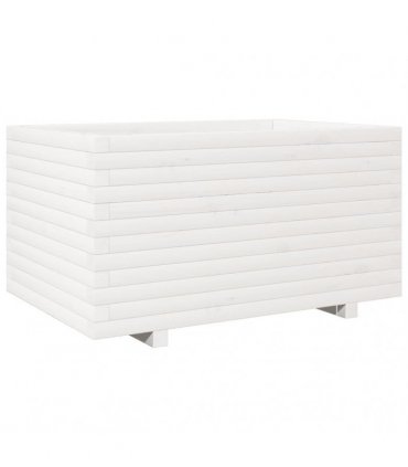 vidaXL Garden Planter White 90x60x49,5 cm Solid Wood Pine